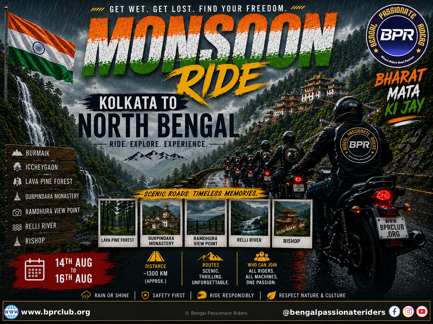 Monsoon Independance Ride - North Bengal